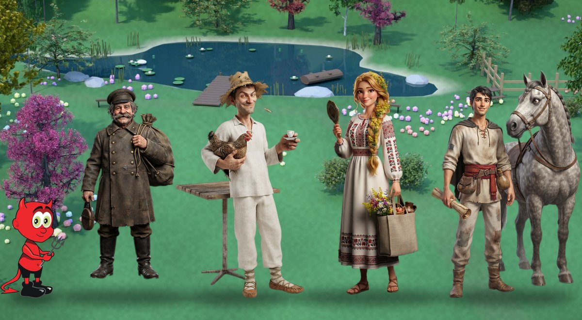 Ivan Turbincă, Păcală, Ileana Cosânzeana, Harap-Alb and the little devil